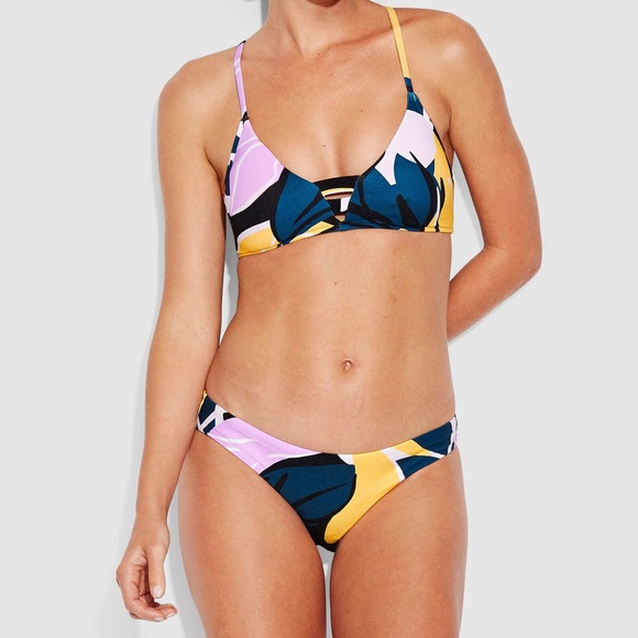 SEAFOLLY HIPSTER FLORAL BIKINI BOTTOMS NWT SZ 10 - Picture 2 of 5